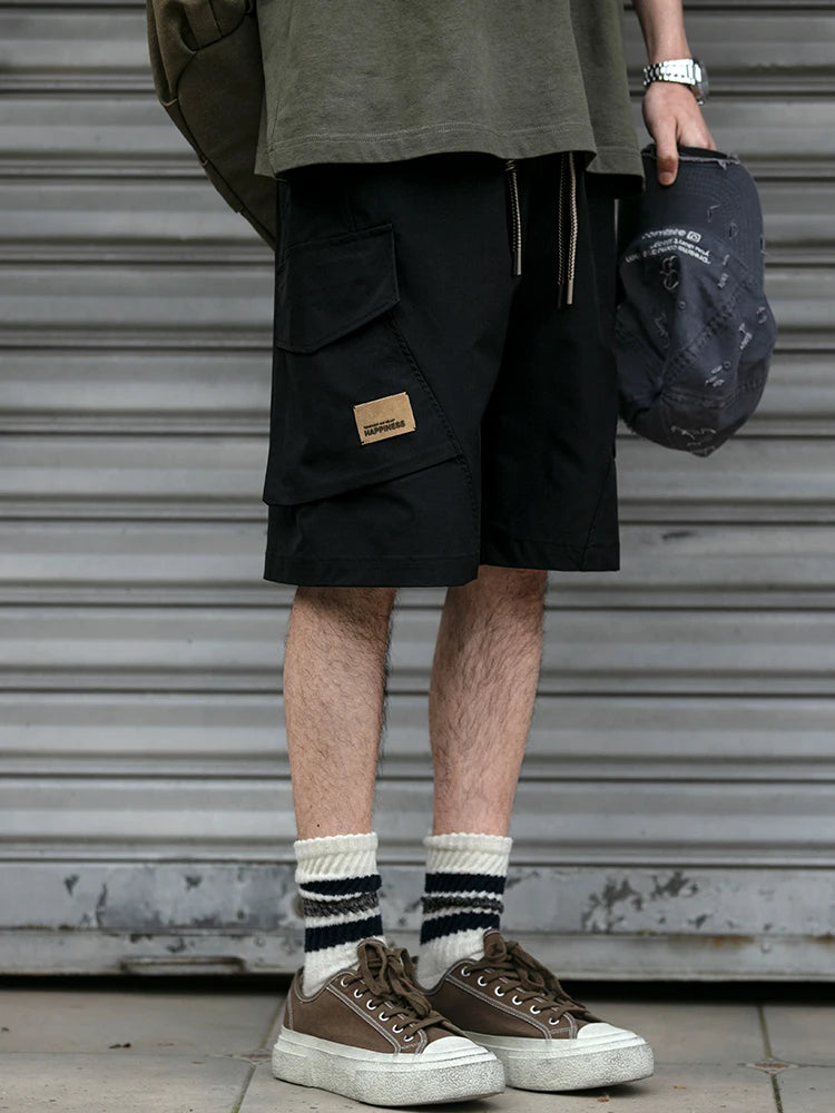 Korean Streetwear Summer Thin Cargo Shorts For Men Clothing Harajuku Fashion Basketball Baggy Casual Pants Hip Hop Shorts Male