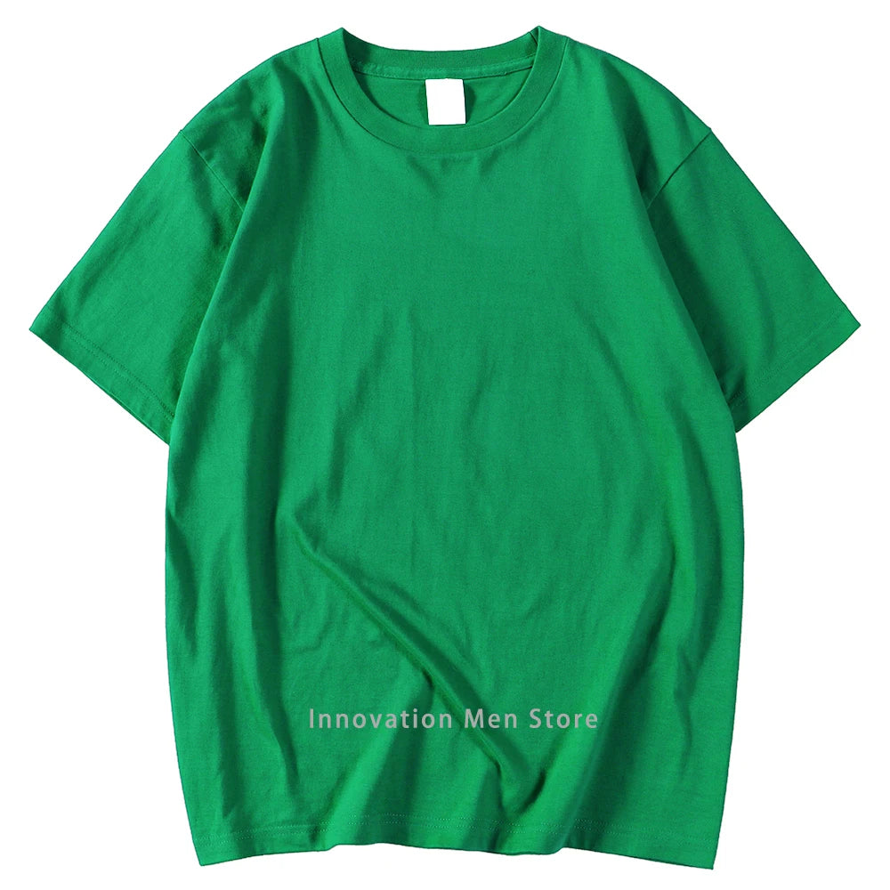14 Colors Candy Color 100% Cotton T-Shirts Men Women Oversized Short Sleeves Casual Breathable S-XXXL Tee Clothing Soft T Shirts