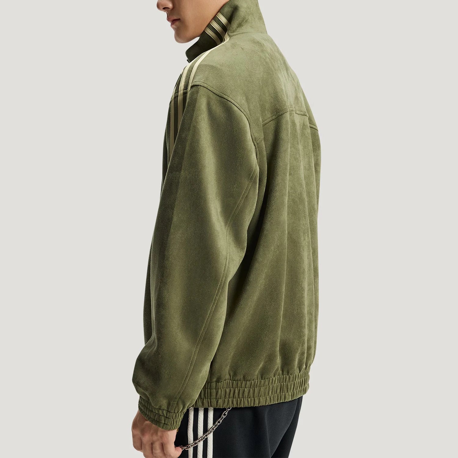 Adidas genuine clover men's and women's new Chinese style fashionable stand up collar jacket KT3847