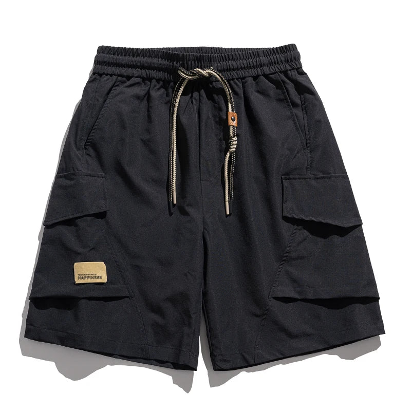 Korean Streetwear Summer Thin Cargo Shorts For Men Clothing Harajuku Fashion Basketball Baggy Casual Pants Hip Hop Shorts Male