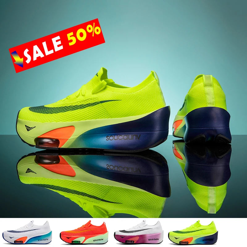 2026 New Marathon Men Running Shoes Breathable Outdoor Sports Shoes Lightweight Sneakers Comfortable Athletic Training Footwear