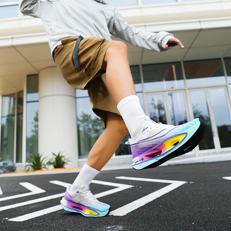 Men's Sports Shoes Carbon Plate Running Shoes Male Marathon Sneakers Racing Shock-absorbing Athletics Training Shoes for Women