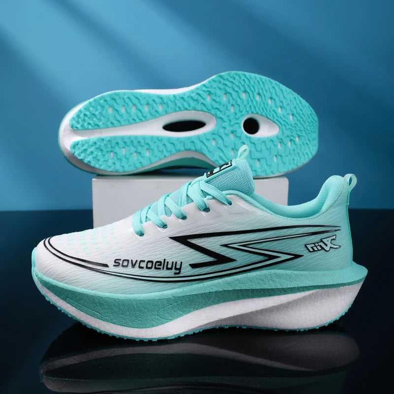 Running Shoes Men Sports Speciality Carbon Board Marathon Breathable Lightweight Women's Comfortable Athletic Nonskid Sneakers