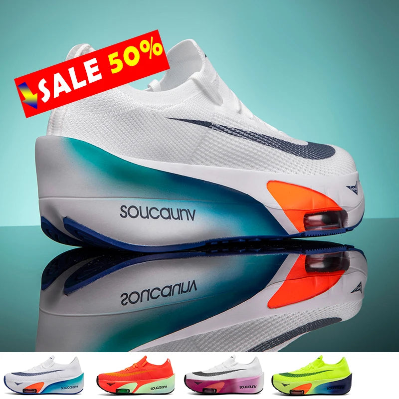 2026 New Marathon Men Running Shoes Breathable Outdoor Sports Shoes Lightweight Sneakers Comfortable Athletic Training Footwear