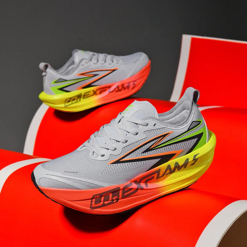 Men Running Shoes Carbon Plate Speciality Marathon Sports Breathable Lightweight Women's Comfortable Nonskid Leisure Sneakers