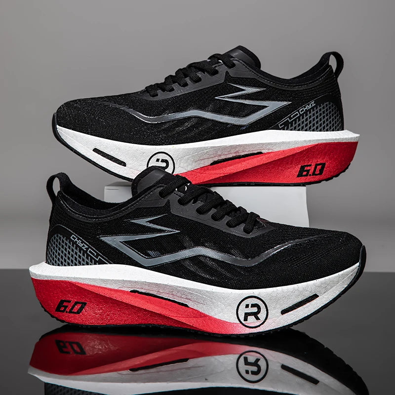 Men Running Shoes Carbon Board Speciality Marathon Sports Breathable Lightweight Women's Comfortable Athletic Nonskid Sneakers