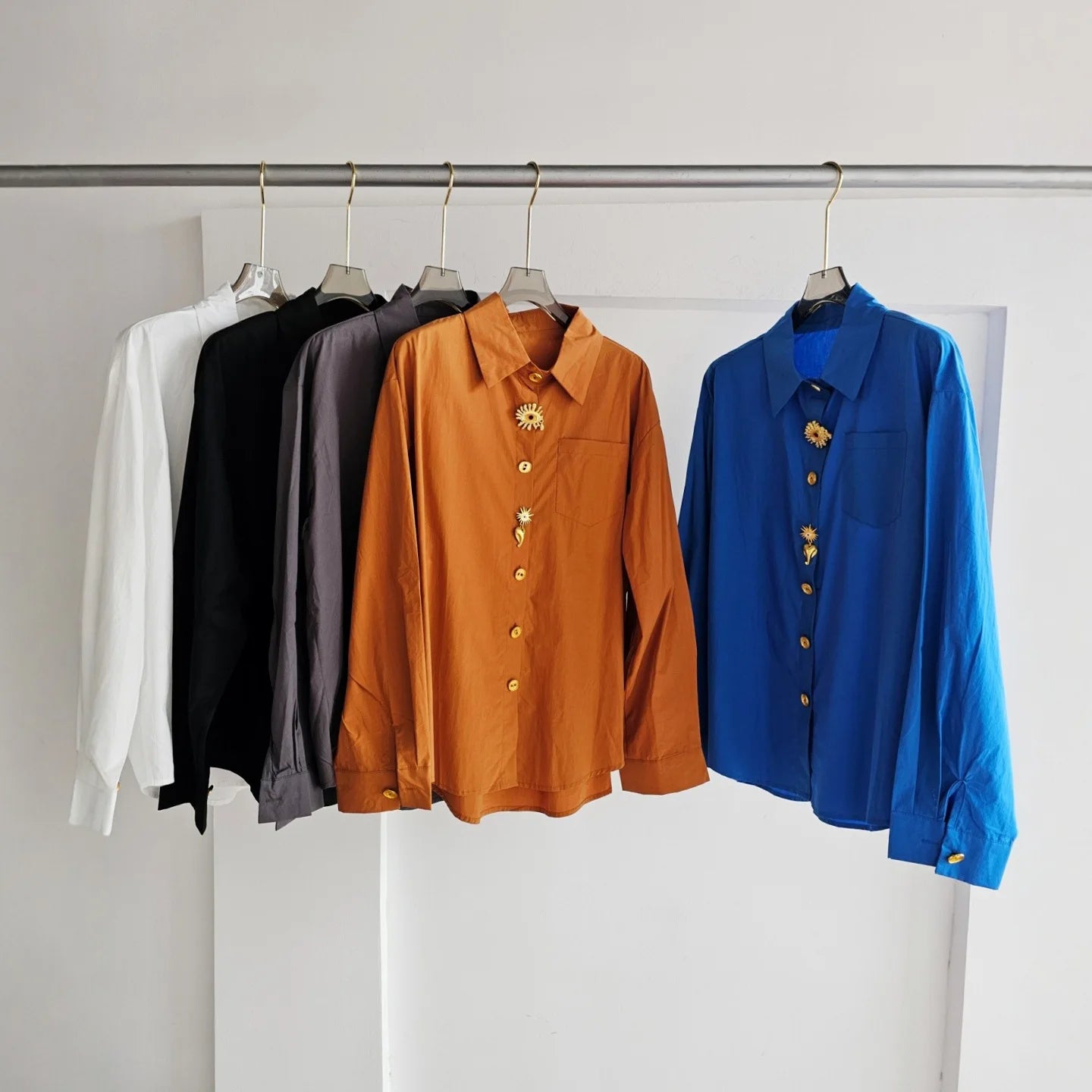 High-end Luxury Design Spring Autumn Summer 2026 Cotton Long Sleeve Blouses Shirts for Women Casual Chic Top Woman Clothes Blusa