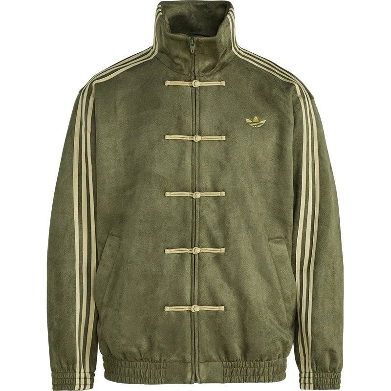 Adidas genuine clover men's and women's new Chinese style fashionable stand up collar jacket KT3847