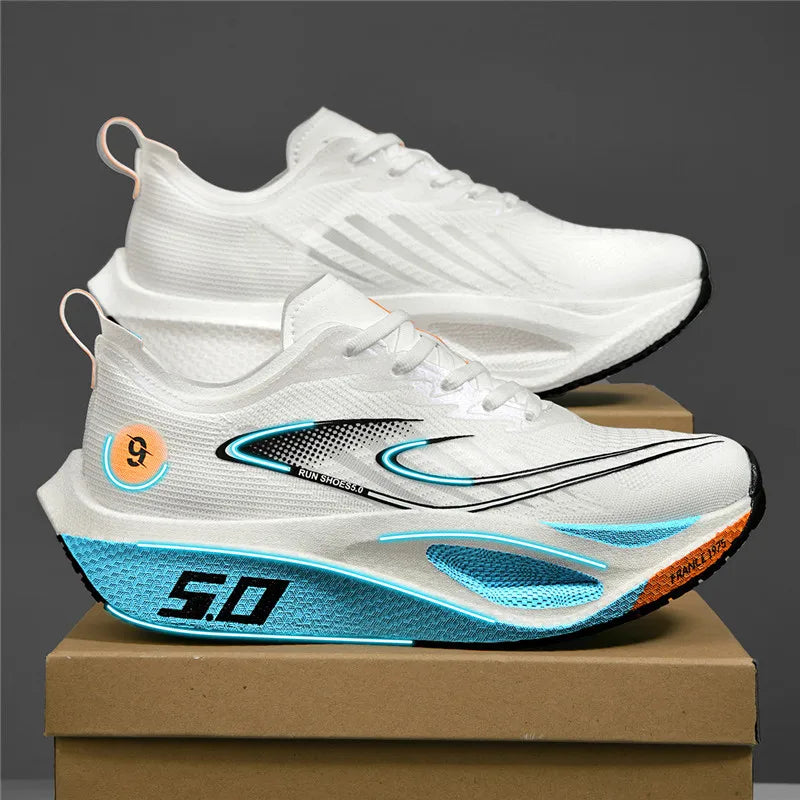 Men Casual Sports Running Shoes Carbon Board Marathon Training Breathable Women's Jogging Athletic Nonskid Walking Sneakers