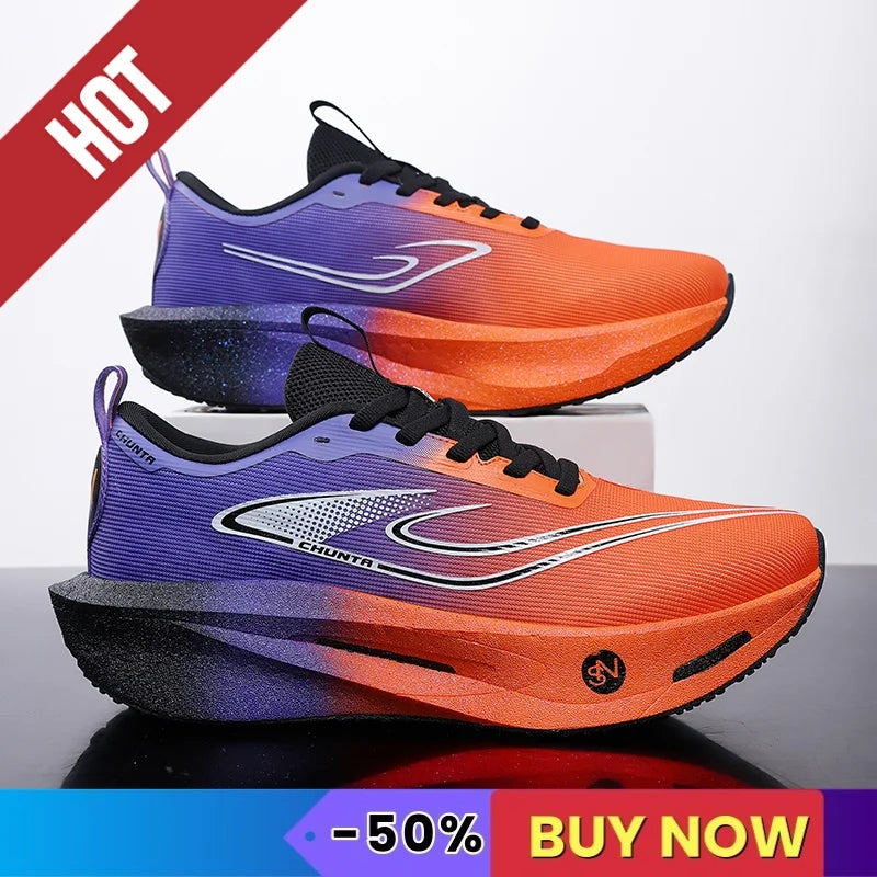 Men Sports Running Shoes Sneakers Marathon Light Breathable Comfortable Women Athletic Nonskid Sneakers Soft Tenis Air Cushion