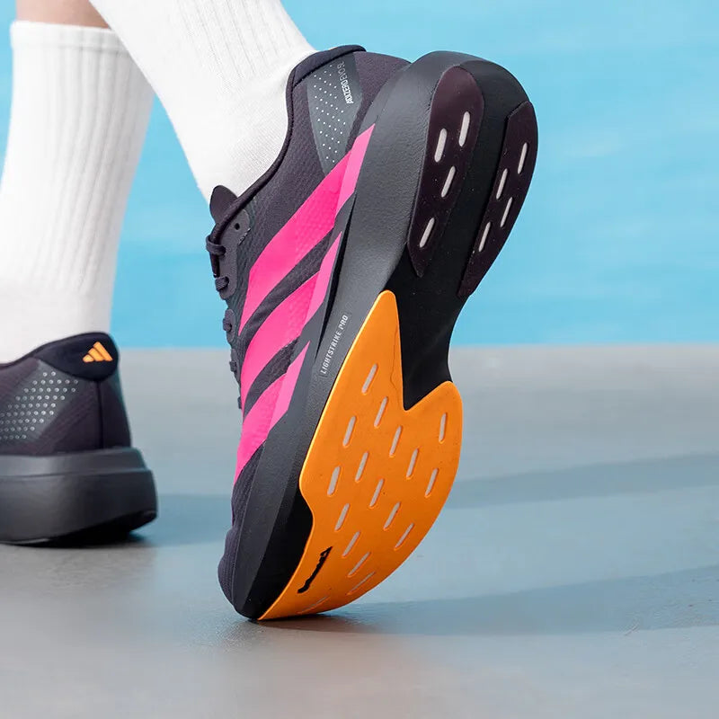 Adidas KI6903 Mens Racing Running Shoes Aurora Black Bright Pink Bright Orange Sport Sneakers