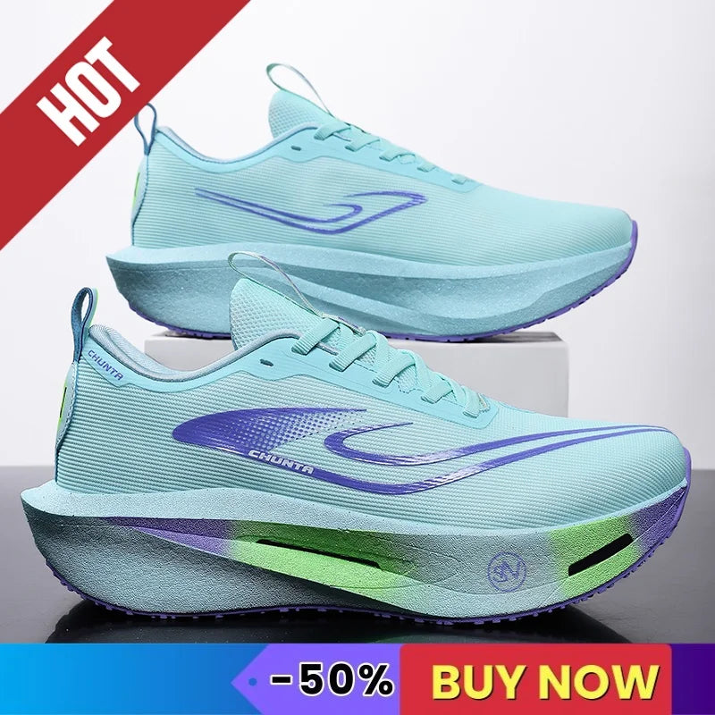 Men Sports Running Shoes Sneakers Marathon Light Breathable Comfortable Women Athletic Nonskid Sneakers Soft Tenis Air Cushion
