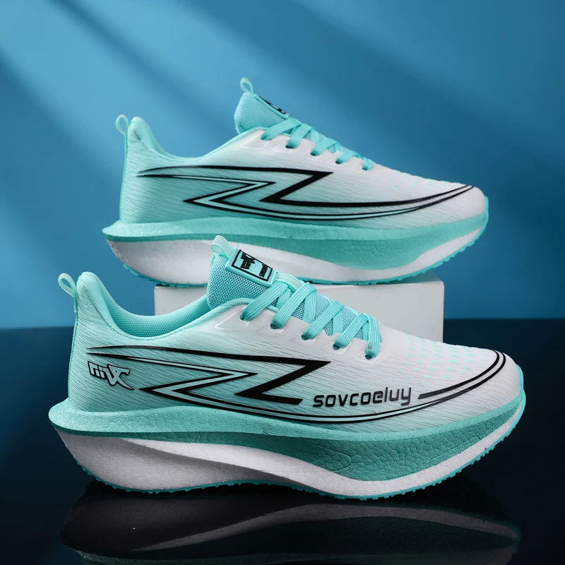 Running Shoes Men Sports Speciality Carbon Board Marathon Breathable Lightweight Women's Comfortable Athletic Nonskid Sneakers