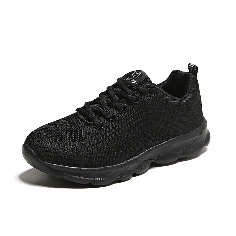 Tide Trend Women's Light Weight Running Shoes Tennis Sports Sneakers Female Students Black Red Grey Jogging Travelling Footwear