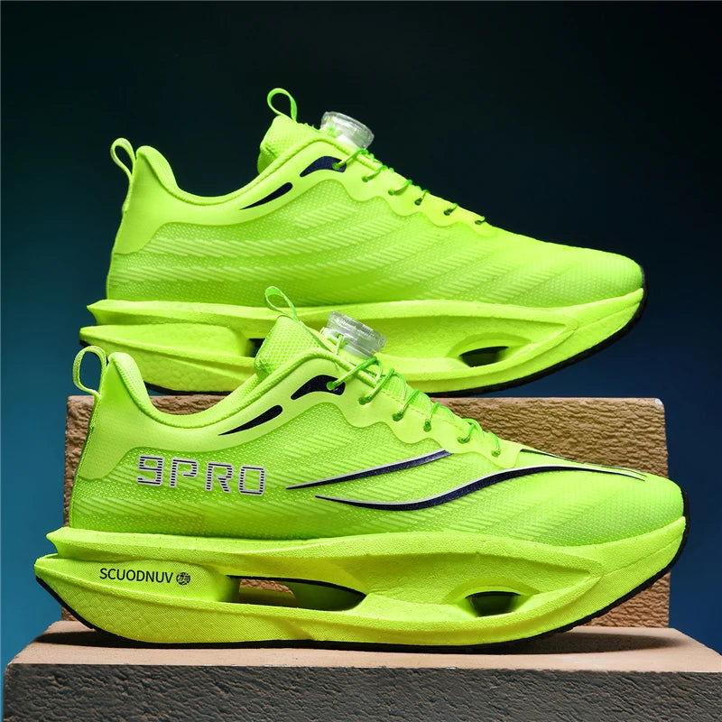Men Casual Sports Running Shoes Carbon Board Marathon Training Breathable Women's Jogging Athletic Nonskid Walking Sneakers