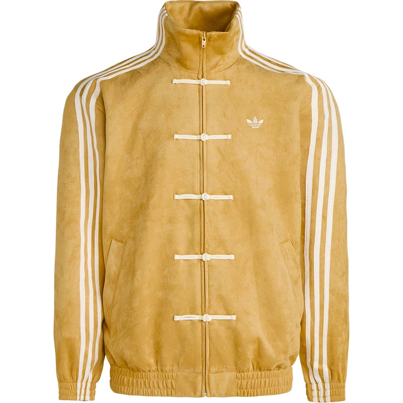 Adidas genuine clover men's and women's standing collar long sleeved loose casual jacket KT3851
