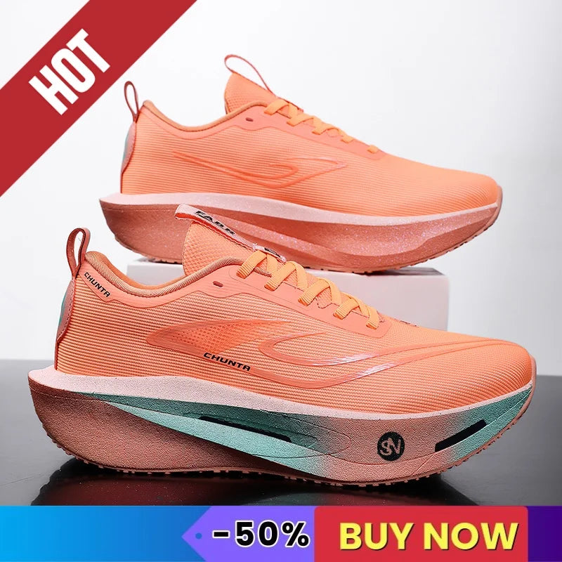 Men Sports Running Shoes Sneakers Marathon Light Breathable Comfortable Women Athletic Nonskid Sneakers Soft Tenis Air Cushion