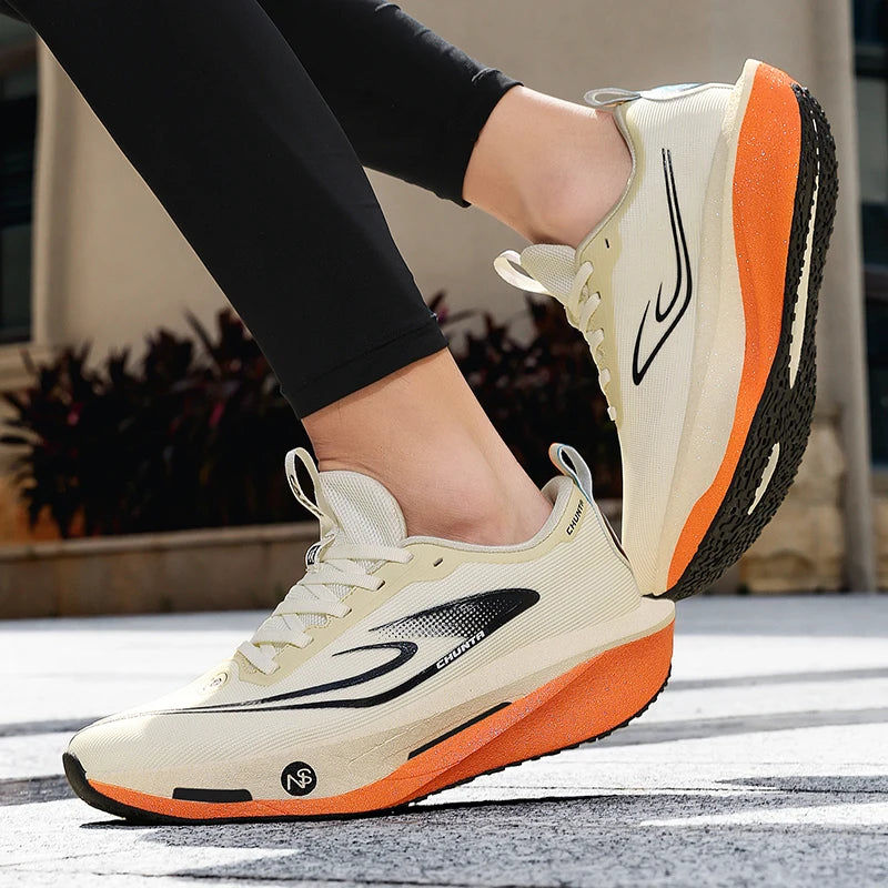 Running Shoes Carbon Board Speciality Marathon Men Sports Breathable Lightweight Women's Comfortable Athletic Nonskid Sneakers