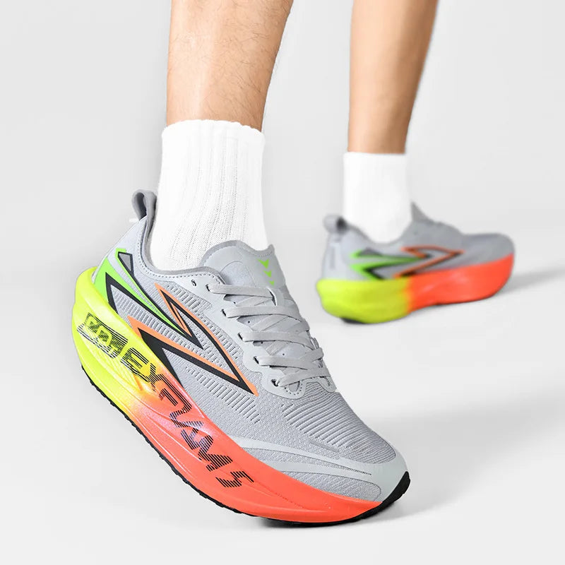 Men Running Shoes Carbon Plate Speciality Marathon Sports Breathable Lightweight Women's Comfortable Nonskid Leisure Sneakers