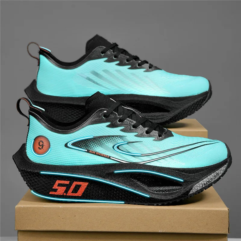 Men Casual Sports Running Shoes Carbon Board Marathon Training Breathable Women's Jogging Athletic Nonskid Walking Sneakers