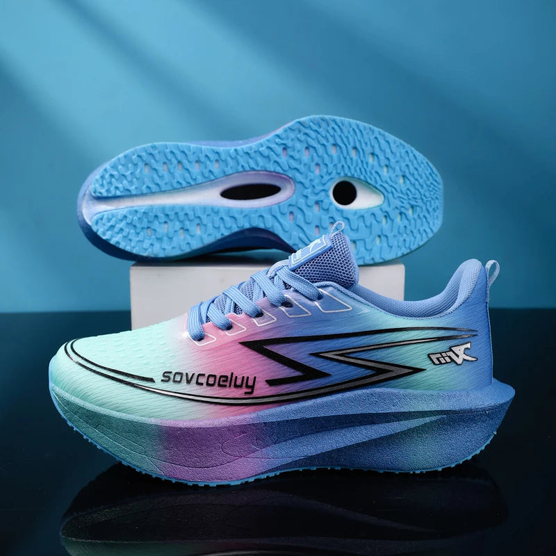 Running Shoes Men Sports Speciality Carbon Board Marathon Breathable Lightweight Women's Comfortable Athletic Nonskid Sneakers