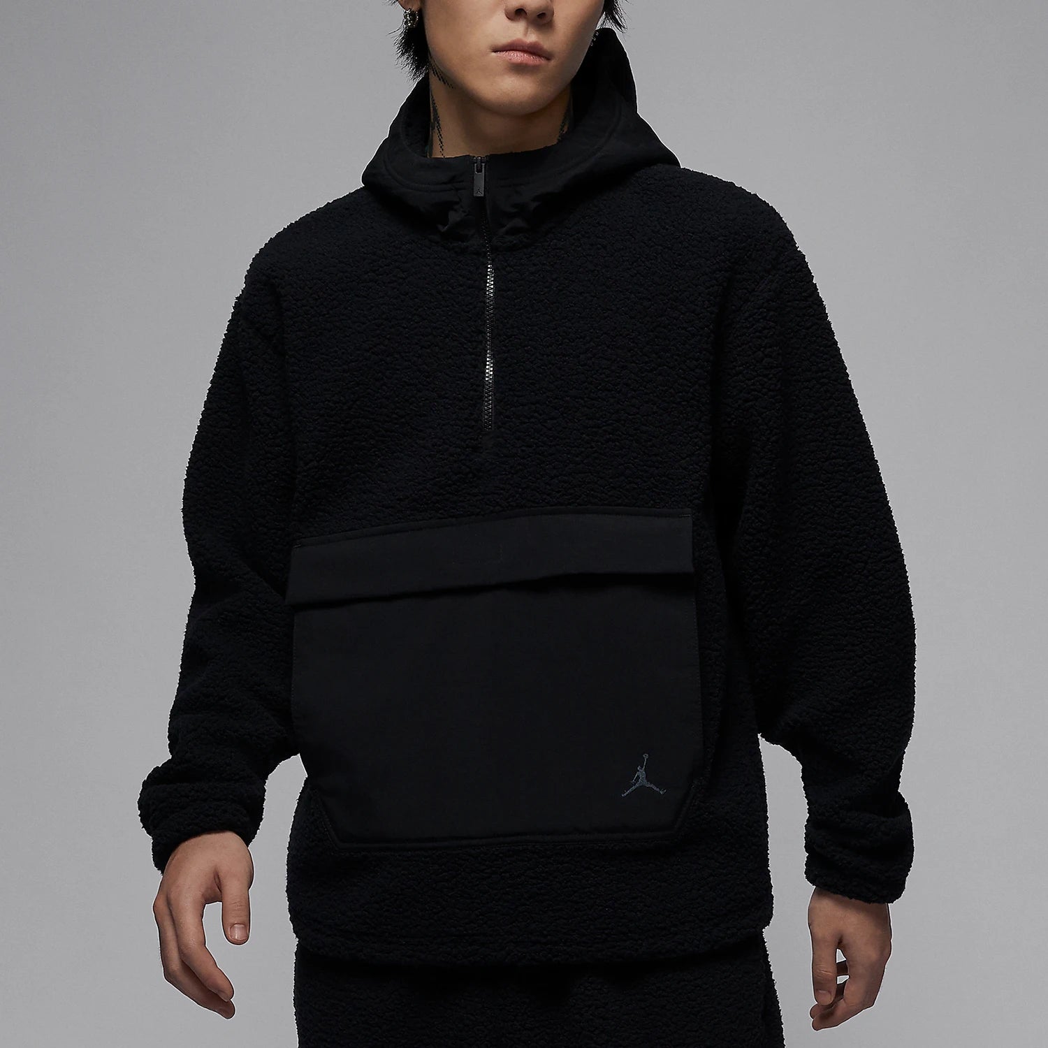 Nike Official Genuine JORDAN Men's Faux Shearling Fleece Hoodie FV7453-010
