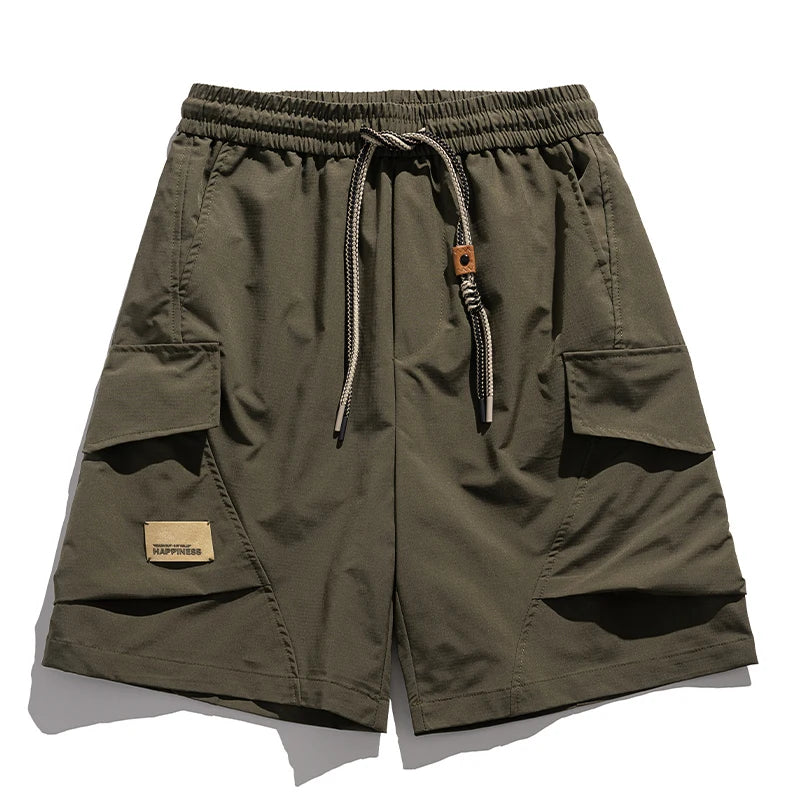 Korean Streetwear Summer Thin Cargo Shorts For Men Clothing Harajuku Fashion Basketball Baggy Casual Pants Hip Hop Shorts Male