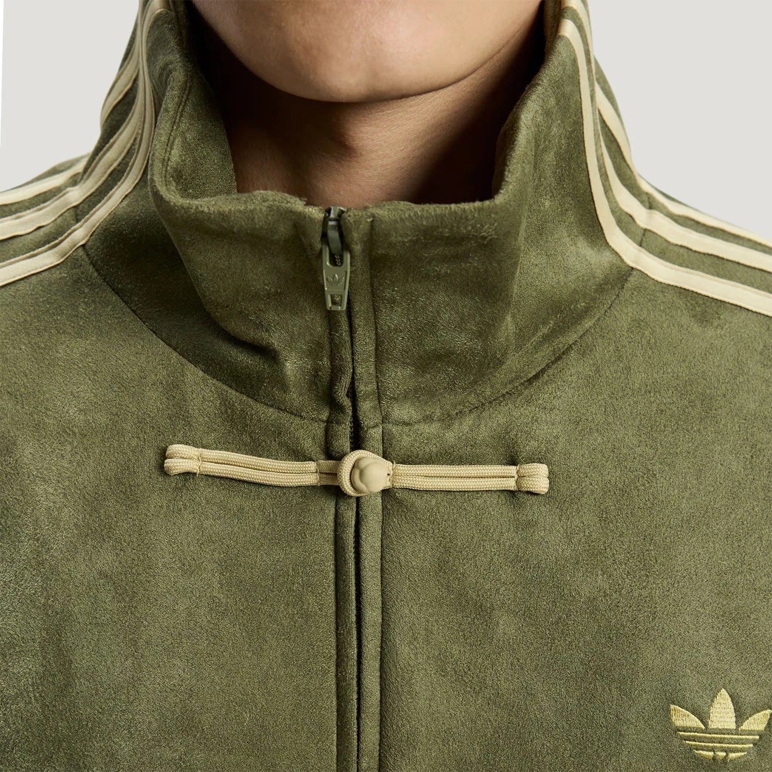 Adidas genuine clover men's and women's new Chinese style fashionable stand up collar jacket KT3847
