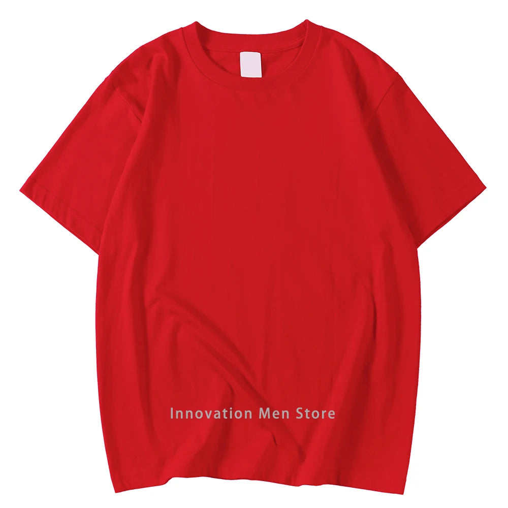 14 Colors Candy Color 100% Cotton T-Shirts Men Women Oversized Short Sleeves Casual Breathable S-XXXL Tee Clothing Soft T Shirts