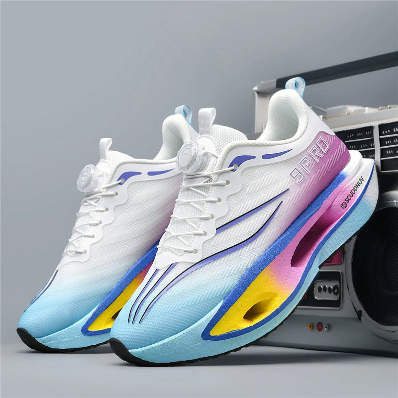 Men Casual Sports Running Shoes Carbon Board Marathon Training Breathable Women's Jogging Athletic Nonskid Walking Sneakers