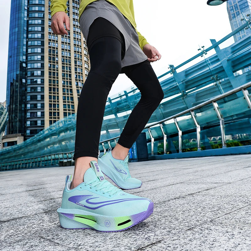 Running Shoes Carbon Board Speciality Marathon Men Sports Breathable Lightweight Women's Comfortable Athletic Nonskid Sneakers