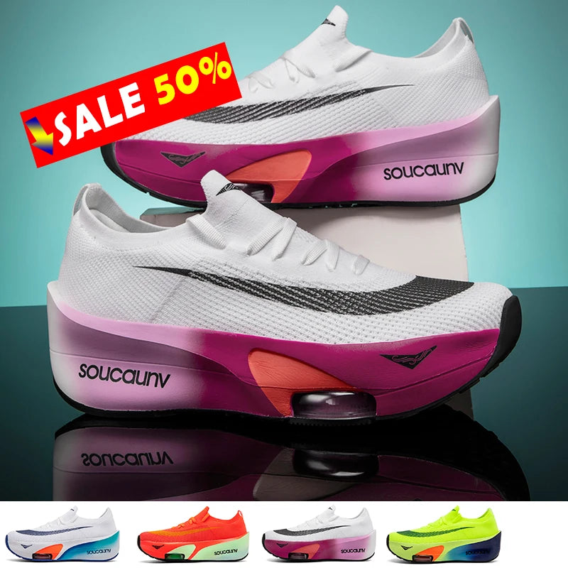 2026 New Marathon Men Running Shoes Breathable Outdoor Sports Shoes Lightweight Sneakers Comfortable Athletic Training Footwear