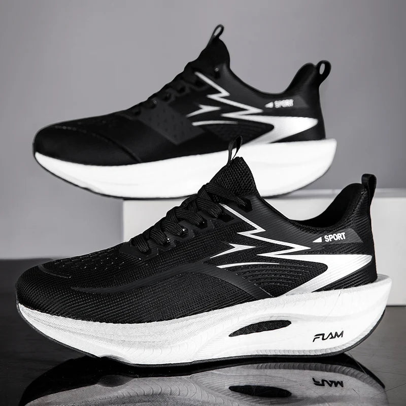 2026 New Men Sports Running Shoes Carbon Board Air Cushion Breathable Lightweight Women's Comfortable Athletic Nonskid Sneakers