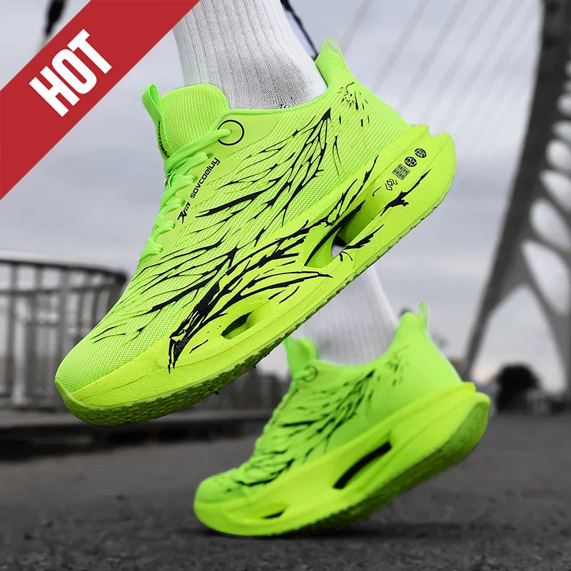 Running Shoes Carbon Board Speciality Marathon Men Sports Breathable Lightweight Women's Comfortable Athletic Nonskid Sneakers